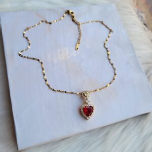 Collier cœur Rouge