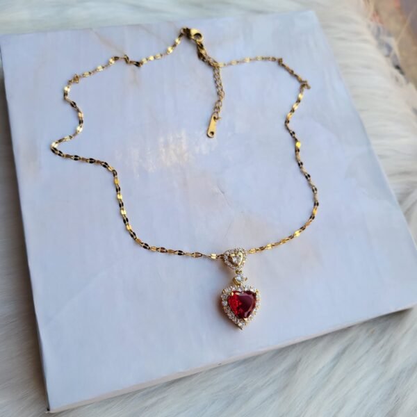 Collier cœur Rouge